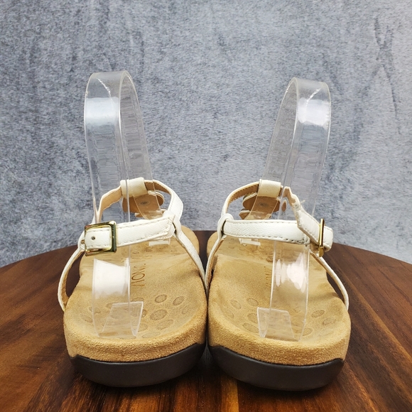 Vionic Lizbeth Sandals Women's 7 White Gold Metallic Buckle Strap - Picture 4 of 10